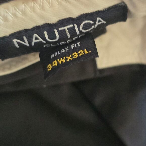 Nautica 34x32 Elegant Blue Dress Pants with Smooth Fabric and Sharp Creases - Picture 4 of 5